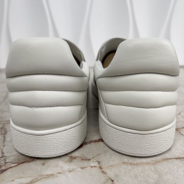 Frontrow Sneakers Slip On White Crocodile Embossed Leather