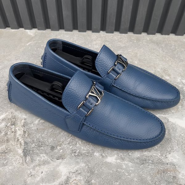 Hockenheim Moccasins Blue Grained Leather