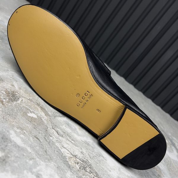 1953 Horsebit Loafer Bee Embroidered Black Leather