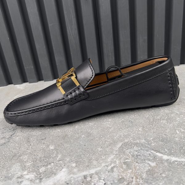 Monte Carlo LV Moccasins Black Leather
