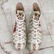 Major Blind for Love Floral Print Sneakers Beige Fabric