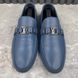 Hockenheim Moccasins Blue Grained Leather