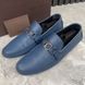 Hockenheim Moccasins Blue Grained Leather