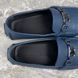 Hockenheim Moccasins Blue Grained Leather