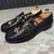 1953 Horsebit Loafer Bee Embroidered Black Leather