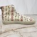 Major Blind for Love Floral Print Sneakers Beige Fabric