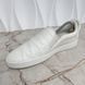 Frontrow Sneakers Slip On White Crocodile Embossed Leather