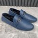 Hockenheim Moccasins Blue Grained Leather