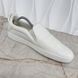 Frontrow Sneakers Slip On White Crocodile Embossed Leather