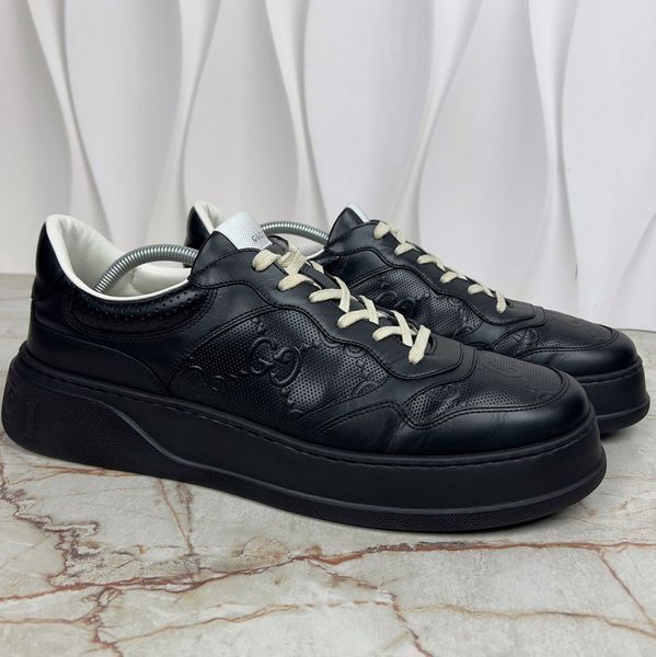 Chunky GG Logo Sneakers Black Leather