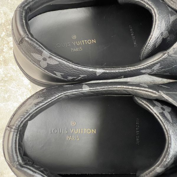 Match Up Sneakers Monogram Eclipse Canvas Black Leather