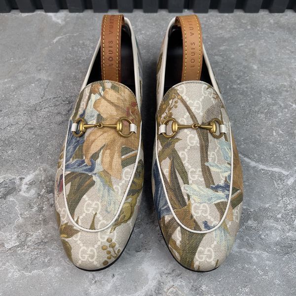 Jordaan Horsebit лофери принтовані Floral Supreme GG Canvas 4057 фото