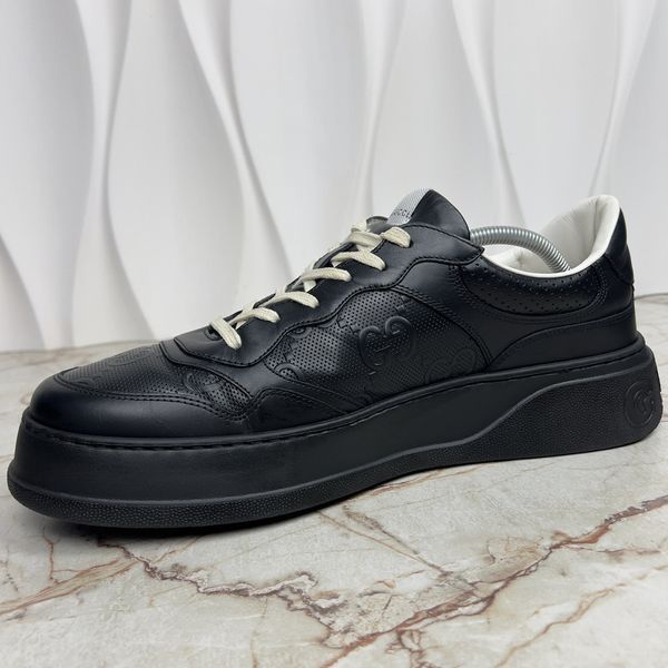 Chunky GG Logo Sneakers Black Leather