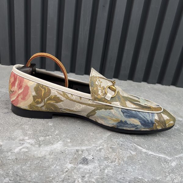 Jordaan Horsebit лофери принтовані Floral Supreme GG Canvas 4057 фото