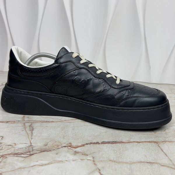 Chunky GG Logo Sneakers Black Leather
