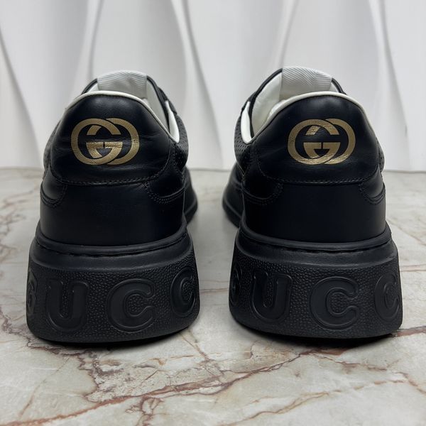 Chunky GG Logo Sneakers Black Leather