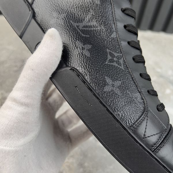 Match Up Sneakers Monogram Eclipse Canvas Black Leather