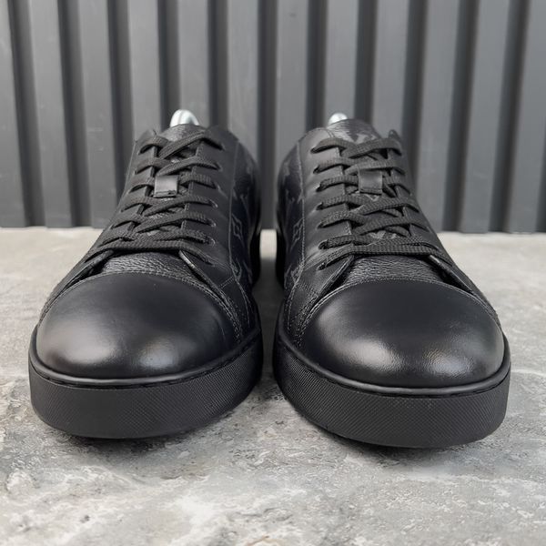 Match Up Sneakers Monogram Eclipse Canvas Black Leather