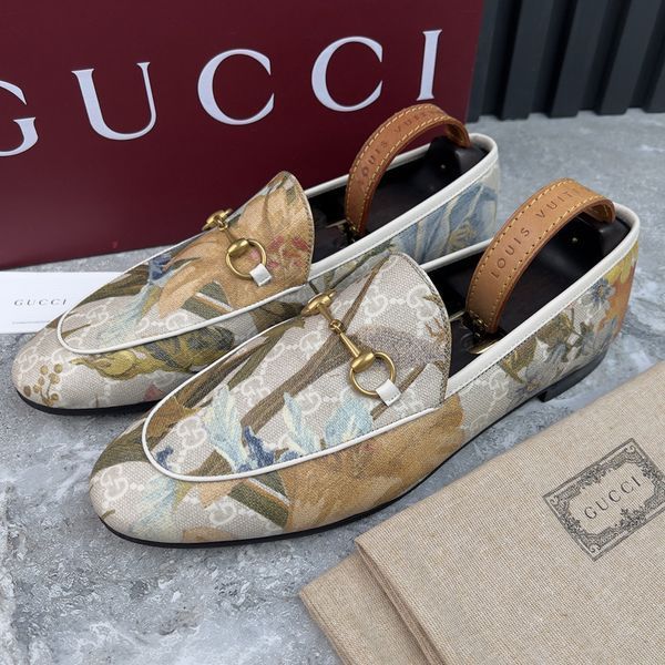Jordaan Horsebit лофери принтовані Floral Supreme GG Canvas 4057 фото