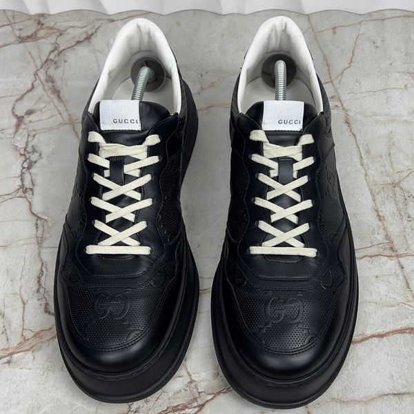 Chunky GG Logo Sneakers Black Leather