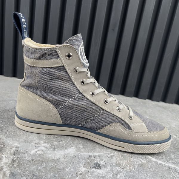 Resort Logo CC Sneakers Beige Blue Suede Denim