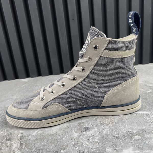 Resort Logo CC Sneakers Beige Blue Suede Denim