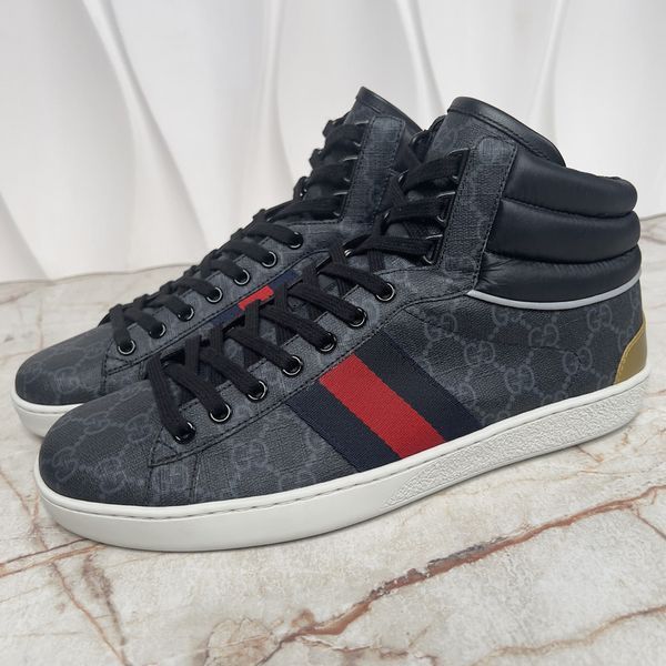 Ace Web Supreme Sneakers Gray Leather