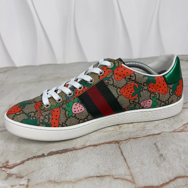 Ace GG Supreme Sneakers Strawberry Beige Leather