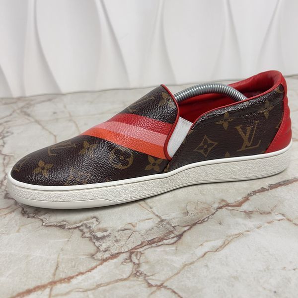 Fromtrow Monogram LV кросівки сліпони коричневі канва 3372 фото