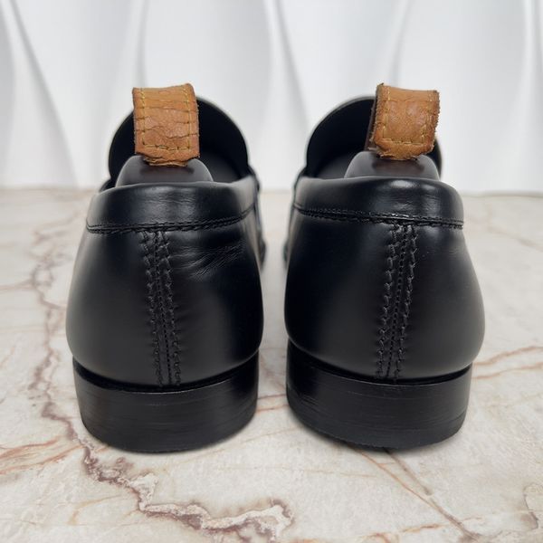 Outline Penny Damier Infini Loafers Black Leather