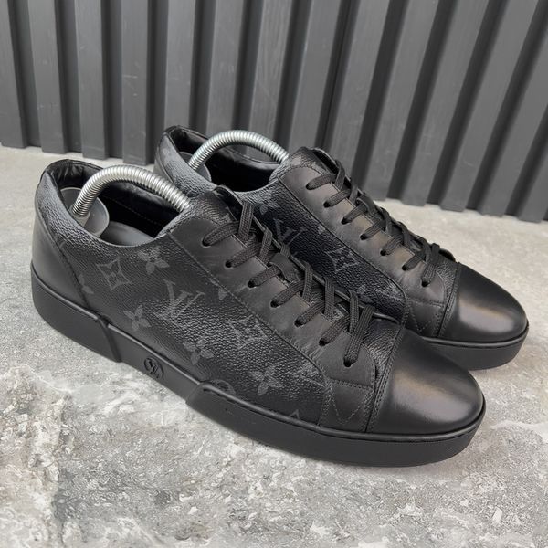 Match Up Sneakers Monogram Eclipse Canvas Black Leather