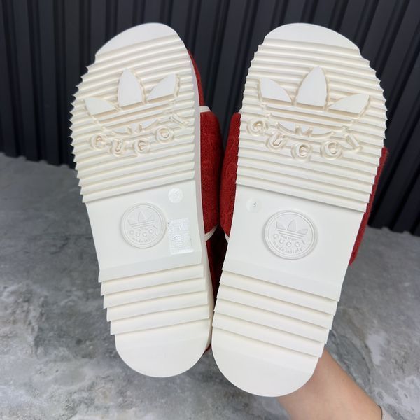 Adidas GG Logo шльопанці червоні махрові 2756 фото