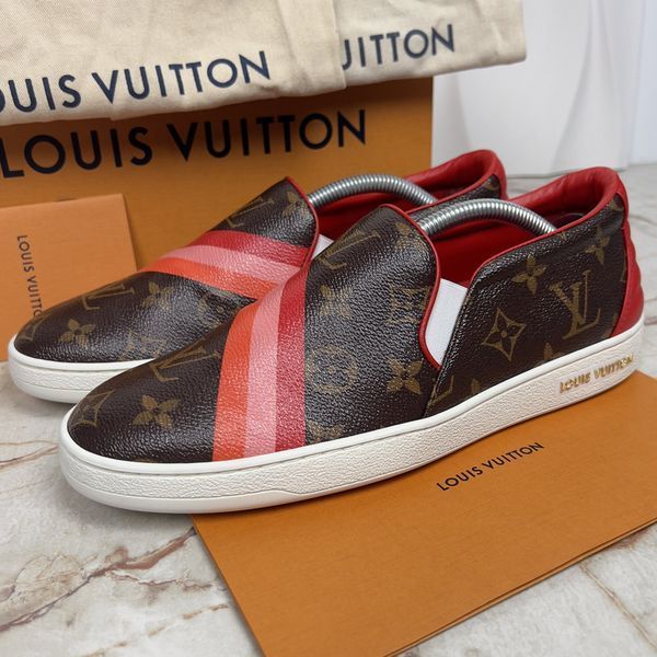 Fromtrow Monogram LV кросівки сліпони коричневі канва 3372 фото
