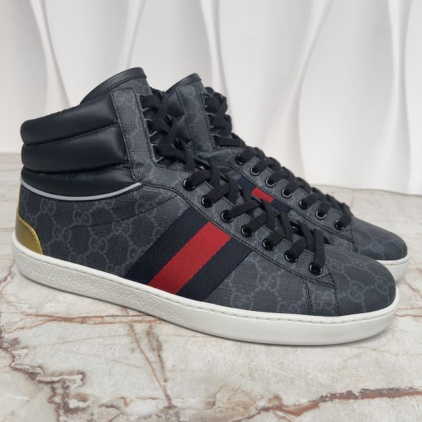 Ace Web Supreme Sneakers Gray Leather