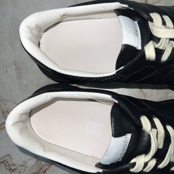 Chunky GG Logo Sneakers Black Leather