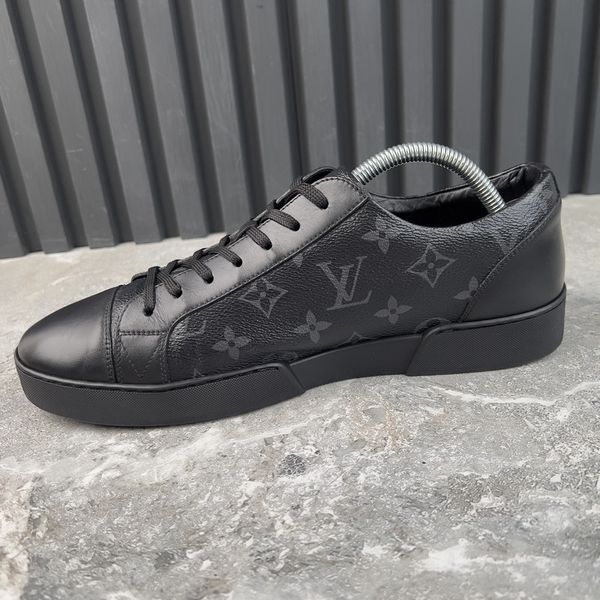 Match Up Sneakers Monogram Eclipse Canvas Black Leather