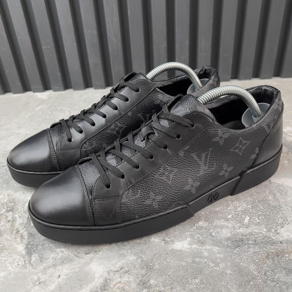 Match Up Sneakers Monogram Eclipse Canvas Black Leather