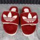 Adidas GG Logo шльопанці червоні махрові 2756 фото 2