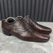 Oxford Dress Shoes Brown Leather Crocodile Trim