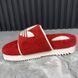Adidas GG Logo шльопанці червоні махрові 2756 фото 7