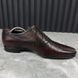 Oxford Dress Shoes Brown Leather Crocodile Trim
