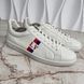 Luxembourg Sneakers Monogram Print Logo White Leather