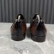 Oxford Dress Shoes Brown Leather Crocodile Trim