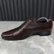 Oxford Dress Shoes Brown Leather Crocodile Trim
