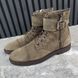 Ankle Ranger Boots Damier Infini Suede Cap Toe Zip Strap