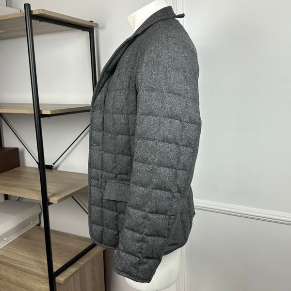 Brooks Brothers Black Fleece Quilted Bomber Jacket Woolen Flannel
