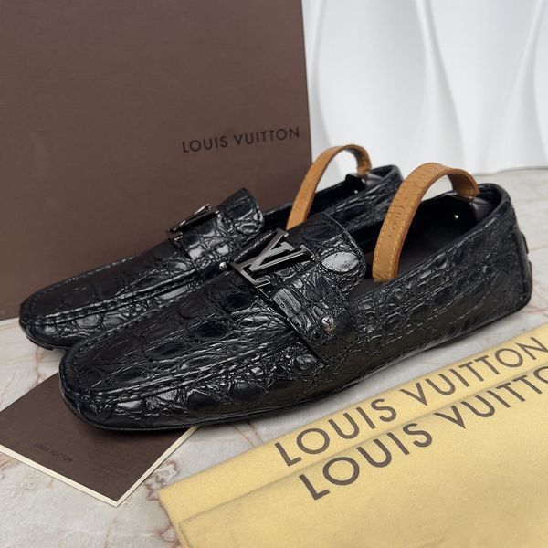 Monte Carlo Moccasins Crocodile Skin