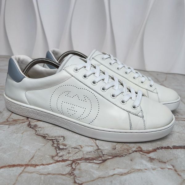 ACE Interlocking G Sneakers White Leather