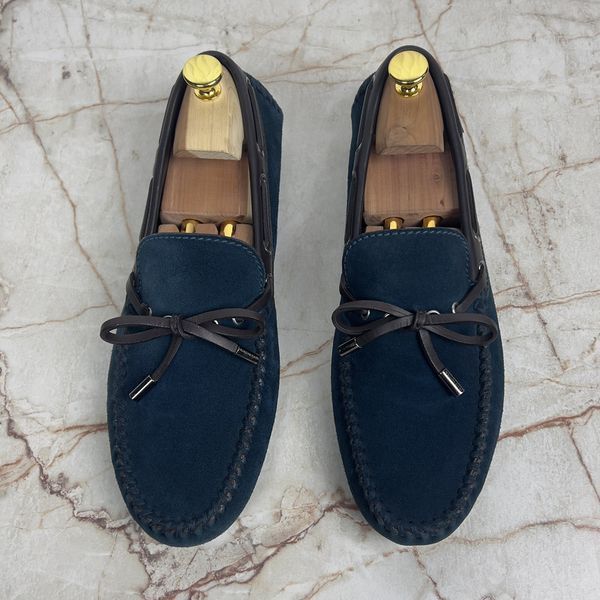Arizona Tasseled Moccasin Blue Suede