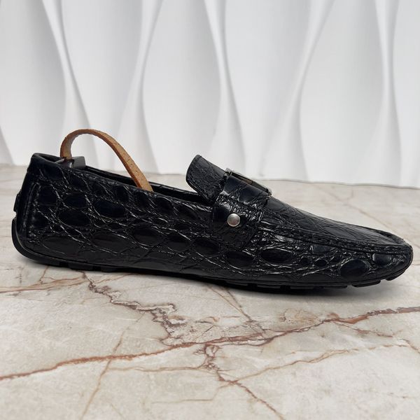 Monte Carlo Moccasins Crocodile Skin